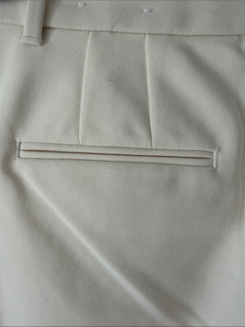 Ann Taylor Petite-Curvy Fit Cream Pants| 10P - Picture 4 of 6